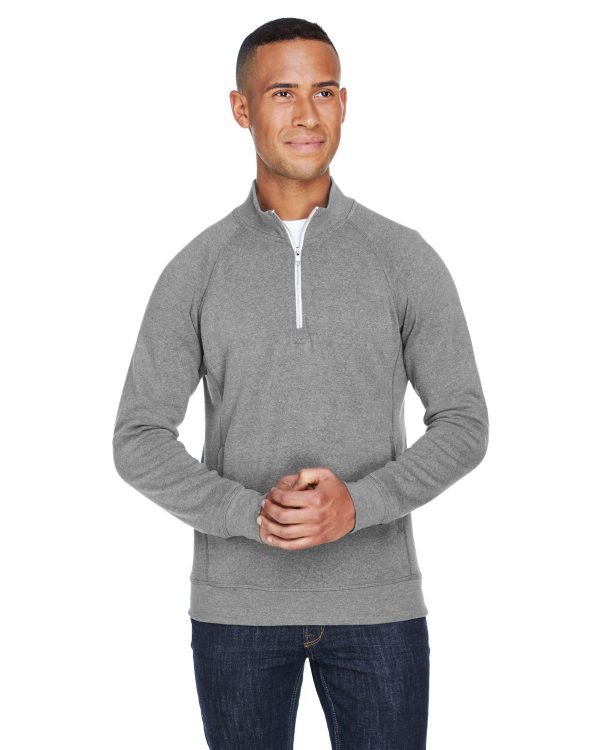 J America Adult Triblend Fleece Quarter-Zip