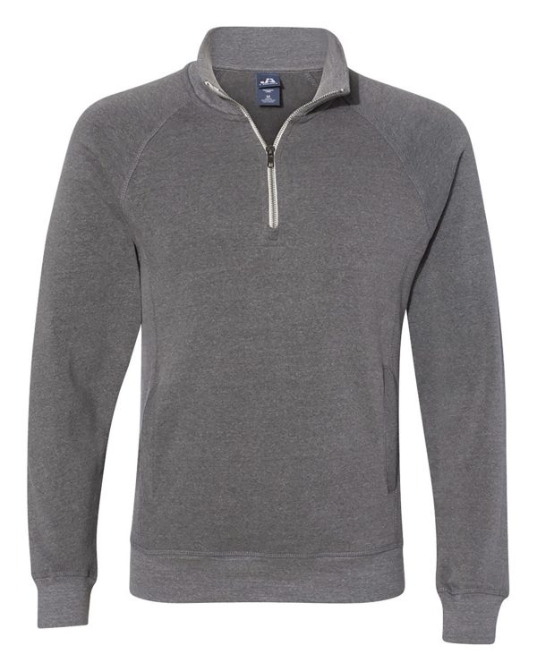 J America Adult Triblend Fleece Quarter-Zip - Image 2