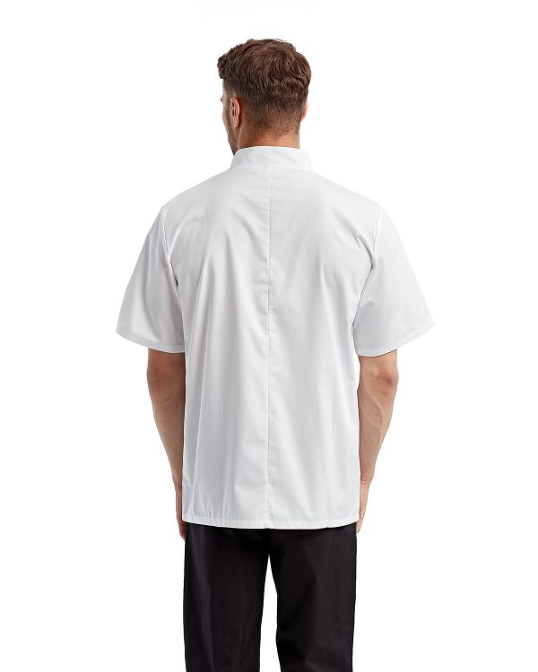 Artisan Collection by Reprime Unisex Short Sleeve Recycled Chef's Coat - Image 2