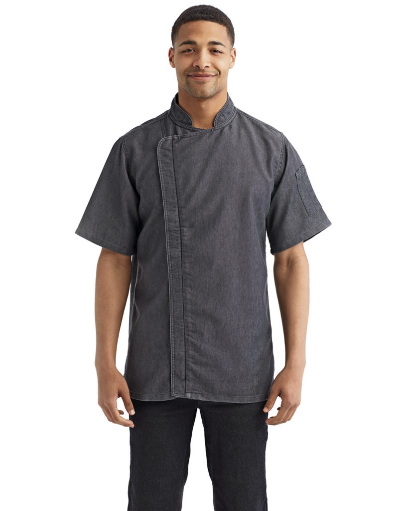 Artisan Collection by Reprime Unisex Zip Close Short Sleeve Chef's Coat