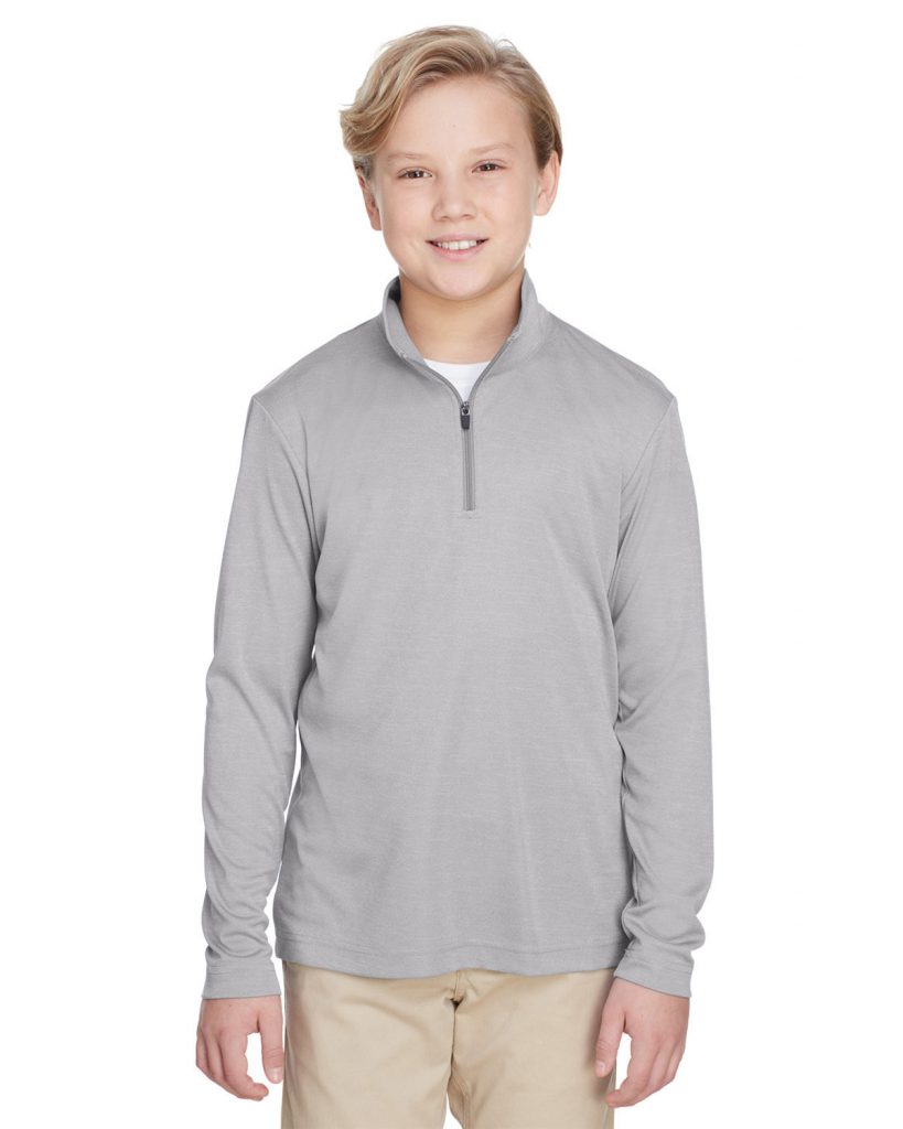 Team 365 Youth Zone Sonic Heather Performance Quarter Zip